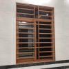 Khung bảo vệ cửa sổ vân gỗ nhôm Xingfa